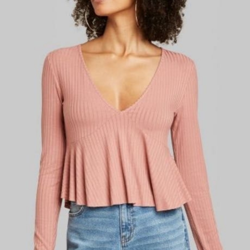Wild Fable long sleeve ruffle top